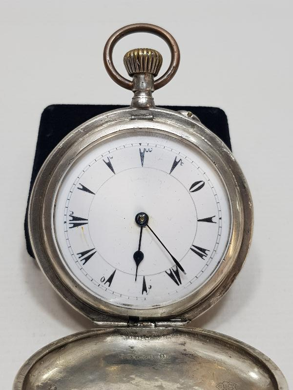 OSMANLI KADRANLI KAFKAS İŞİ GÜMÜŞ CEP SAATİ