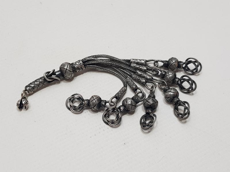 TRABZON İŞİ HASIR ÖRME GÜMÜŞ KAZAZİYE TESPİH SALLAMASI