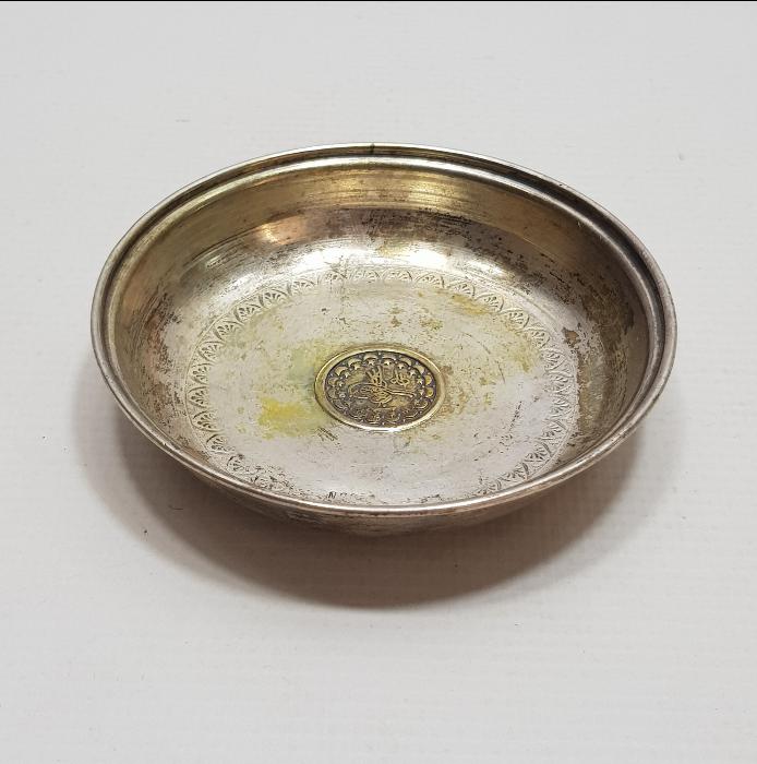 TUĞRALI GÜMÜŞ KINA TASI