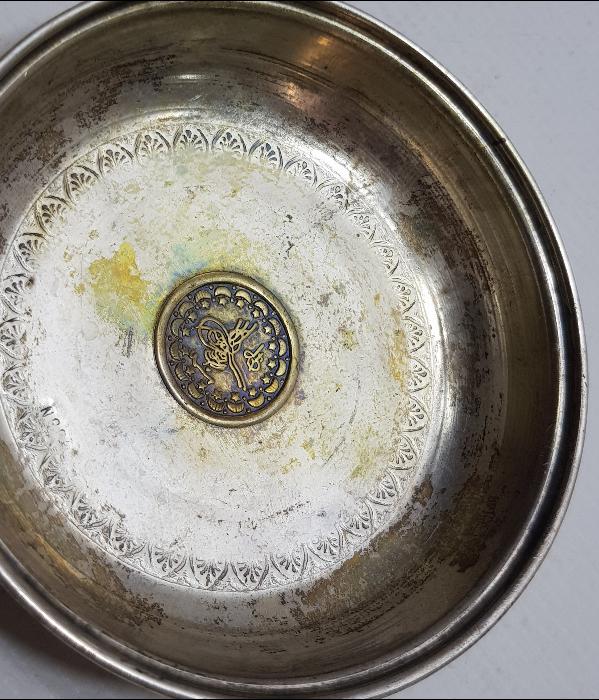 TUĞRALI GÜMÜŞ KINA TASI