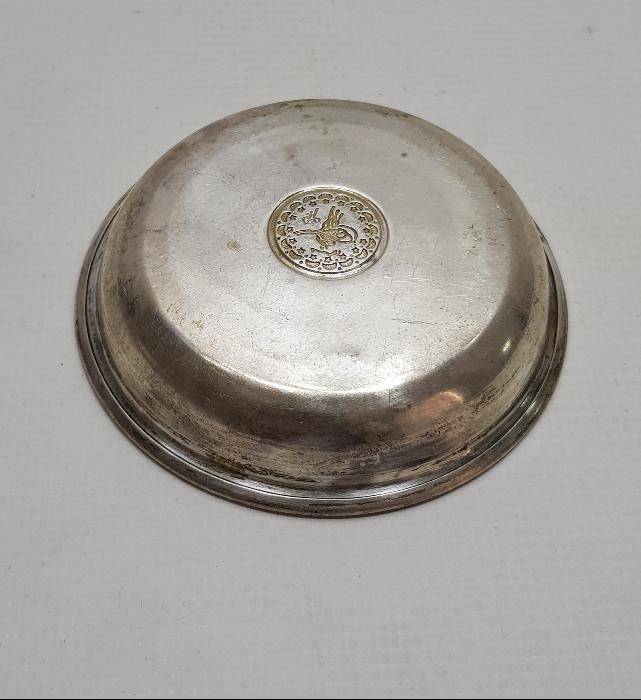 TUĞRALI GÜMÜŞ KINA TASI