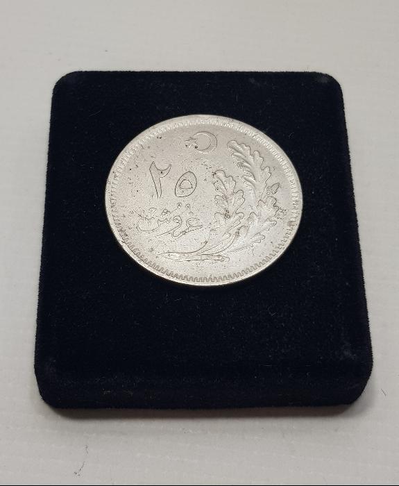 CUMHURİYETİMİZİN İLK PARALARINDAN OSMANLICA YAZILI NADİR 25 KURUŞ