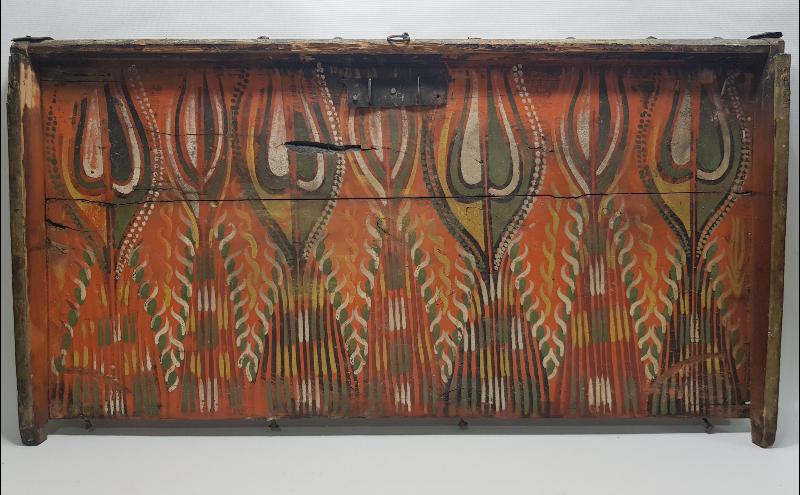 OSMANLI DÖNEMİ KÖK BOYA RESİMLİ SANDIK KAPAĞI