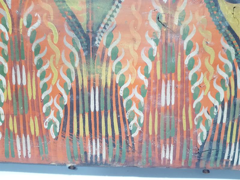 OSMANLI DÖNEMİ KÖK BOYA RESİMLİ SANDIK KAPAĞI