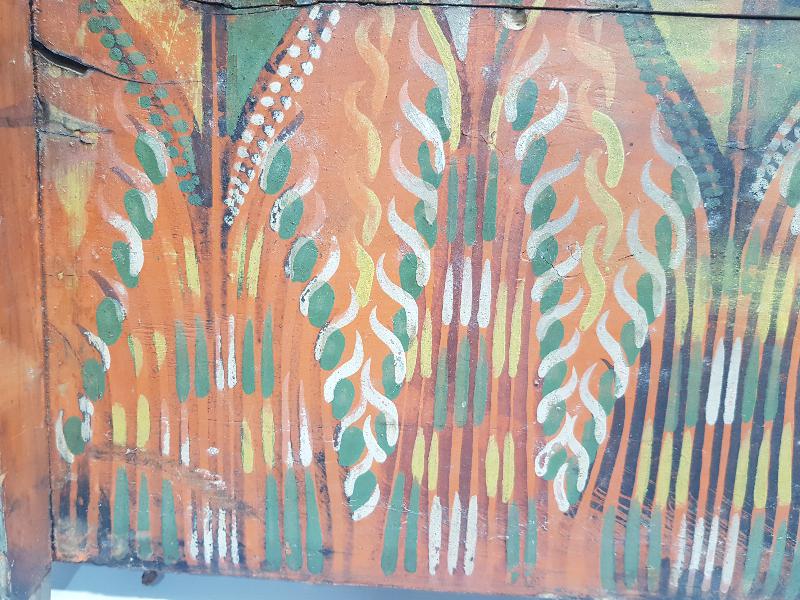 OSMANLI DÖNEMİ KÖK BOYA RESİMLİ SANDIK KAPAĞI