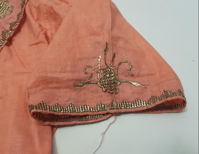 OSMANLI DÖNEMİ LEVANTEN İŞİ GÜMÜŞ SIRMA İŞLEMELİ GECELİK