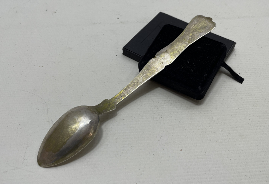 ABDÜLHAMİD HAN DÖNEMİ AZNAVUR İŞÇİLİKLİ TUĞRALI GÜMÜŞ KAŞIK