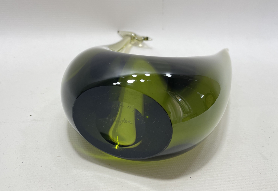 ALTI SANATÇI İMZALI BÜYÜK BOY CAM BİBLO