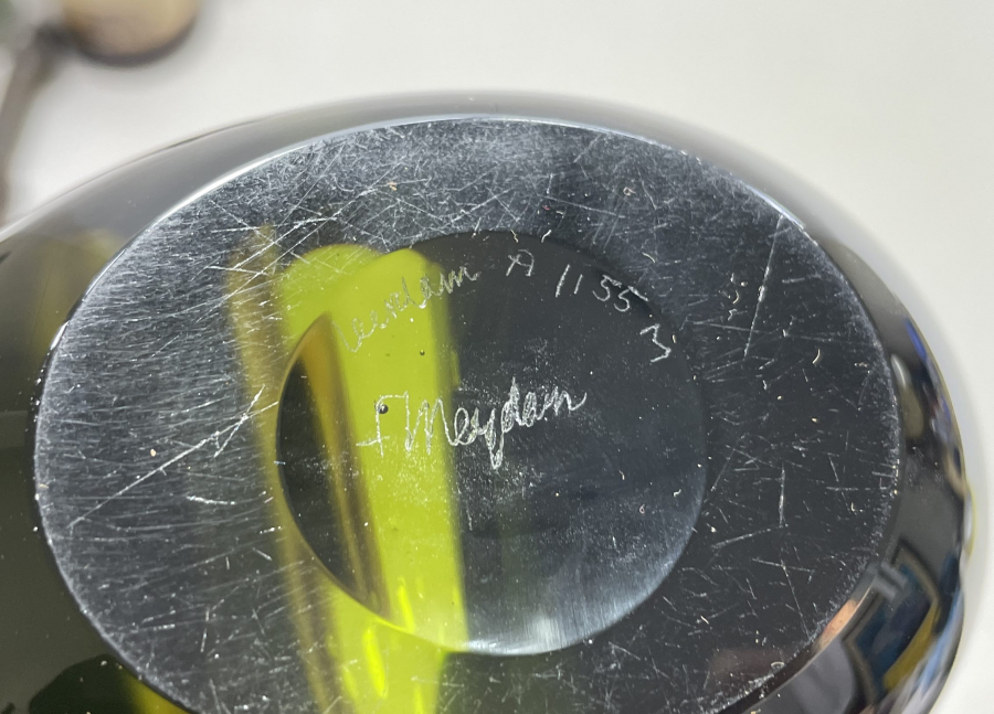 ALTI SANATÇI İMZALI BÜYÜK BOY CAM BİBLO