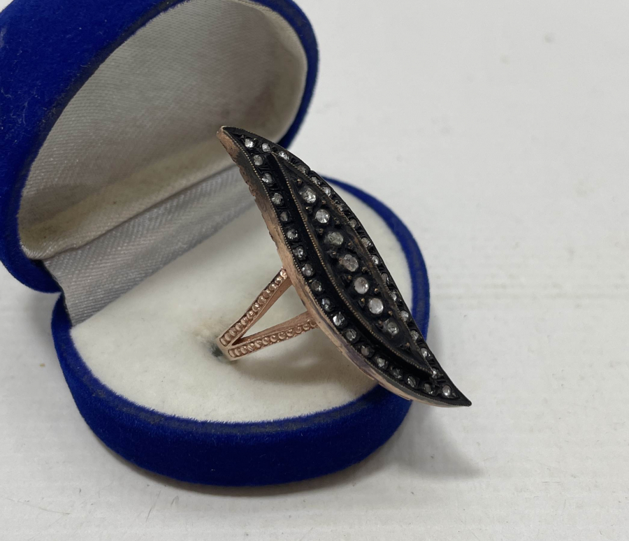 ELMAS TAŞLI BÜYÜK BOY MEKİK YÜZÜK