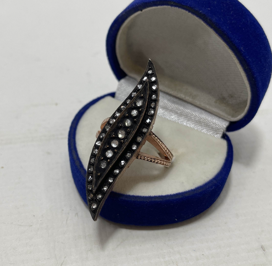 ELMAS TAŞLI BÜYÜK BOY MEKİK YÜZÜK