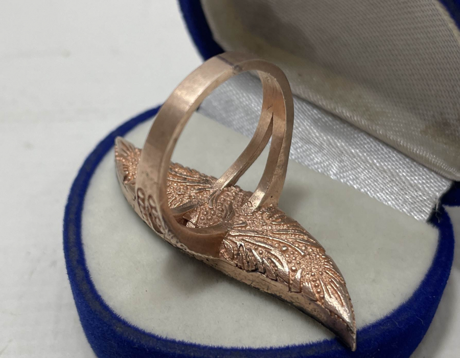 ELMAS TAŞLI BÜYÜK BOY MEKİK YÜZÜK