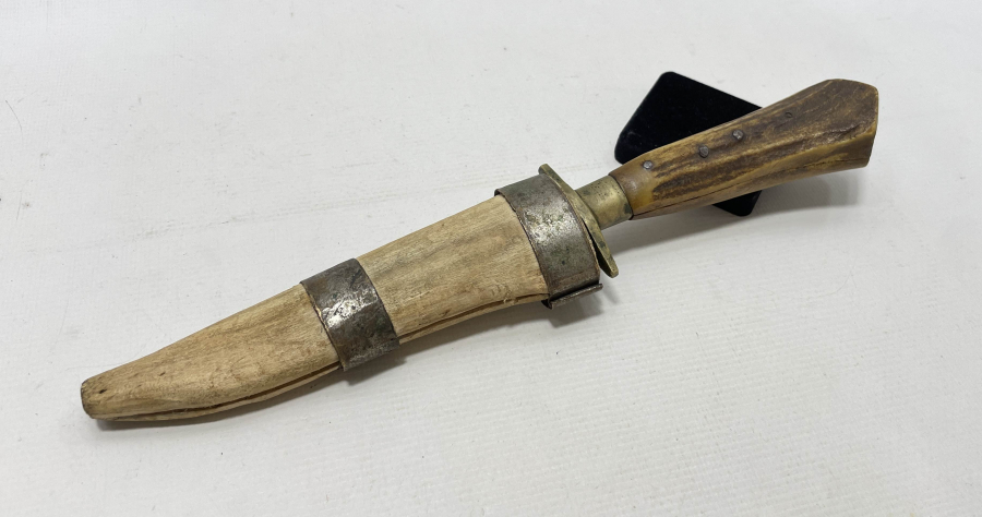 GEYİK BOYNUZU SAPLI BURSA İŞİ AVCI BIÇAĞI