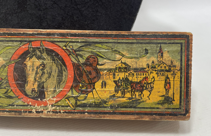 OSMANLI DÖNEMİ AT GÖRSELLİ NADİR AHŞAP USTURA KUTUSU