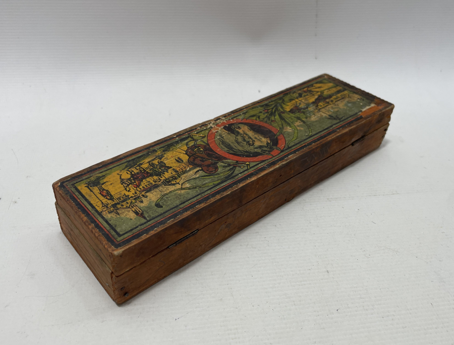 OSMANLI DÖNEMİ AT GÖRSELLİ NADİR AHŞAP USTURA KUTUSU