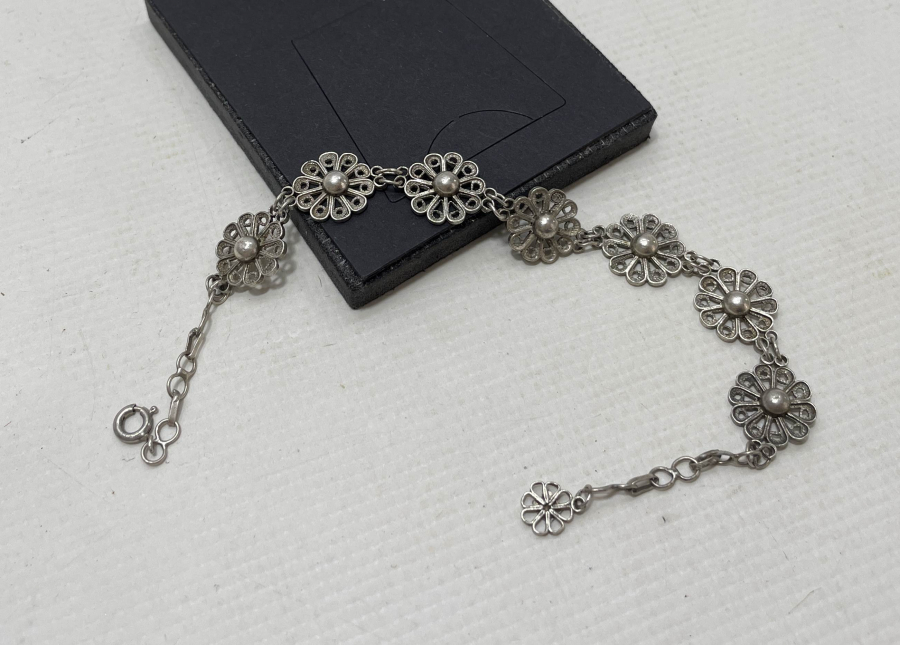 TELKARİ İŞÇİLİKLİ GÜMÜŞ BİLEKLİK