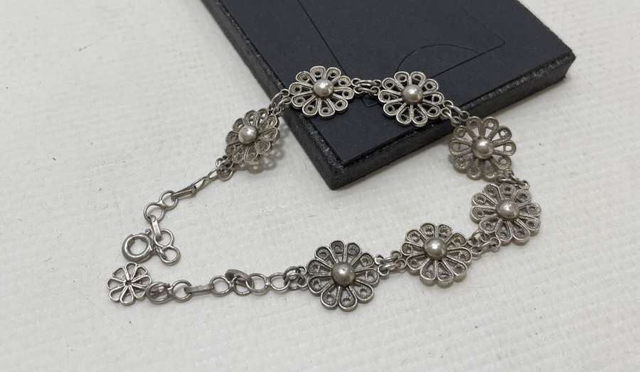 TELKARİ İŞÇİLİKLİ GÜMÜŞ BİLEKLİK