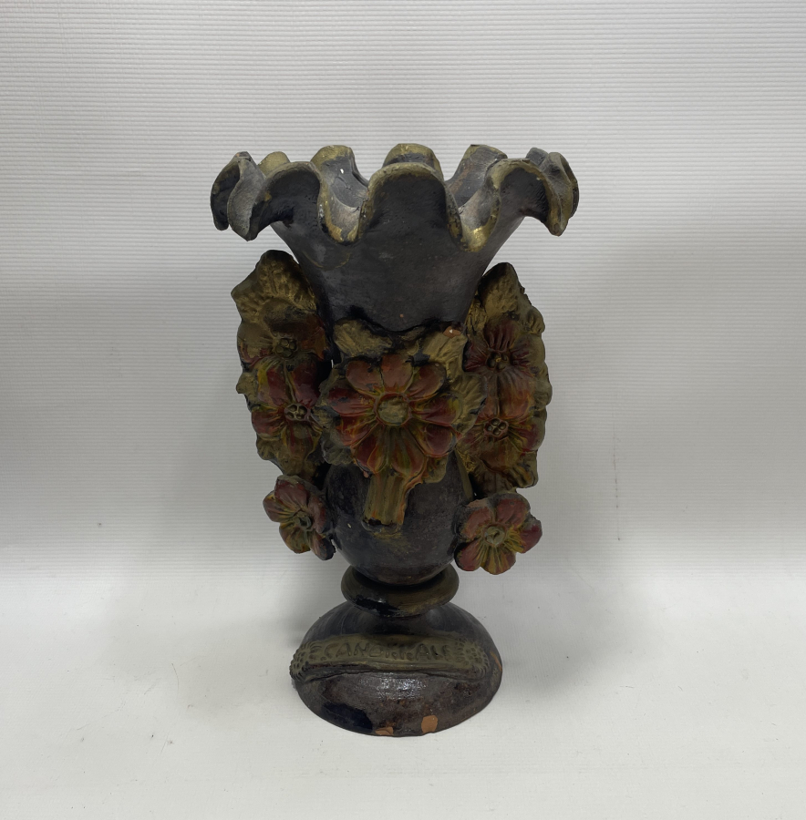 CUMHURİYET BAŞLARI NADİR FORMDA BÜYÜK BOY ÇANAKKALE İŞİ VAZO