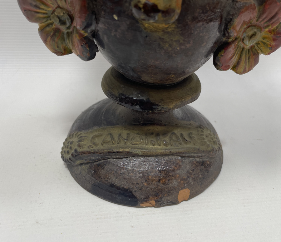 CUMHURİYET BAŞLARI NADİR FORMDA BÜYÜK BOY ÇANAKKALE İŞİ VAZO