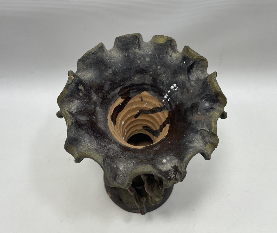 CUMHURİYET BAŞLARI NADİR FORMDA BÜYÜK BOY ÇANAKKALE İŞİ VAZO