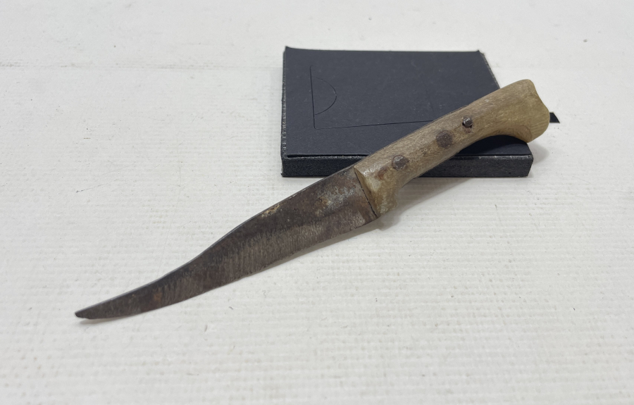 OSMANLI DÖNEMİ BOYNUZ SAPLI ÇERKES İŞİ DOĞDULUK KAMASI