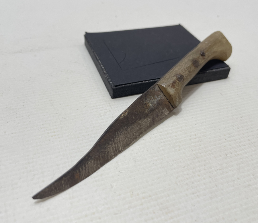 OSMANLI DÖNEMİ BOYNUZ SAPLI ÇERKES İŞİ DOĞDULUK KAMASI