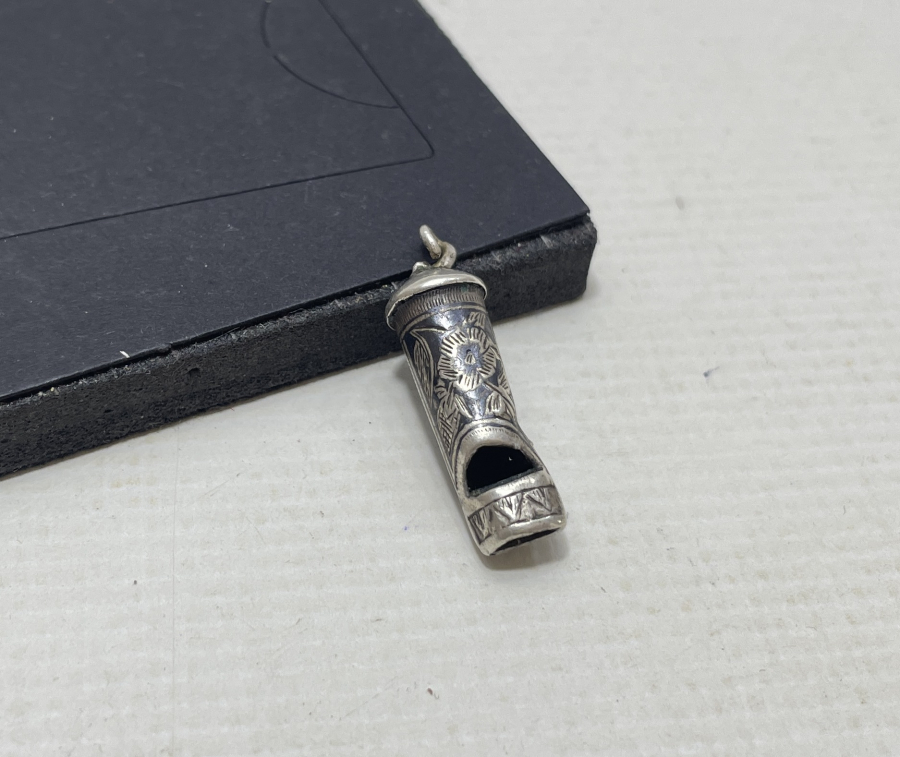 OSMANLI DÖNEMİ ÇOK NADİR SAVATLI GÜMÜŞ DÜDÜK