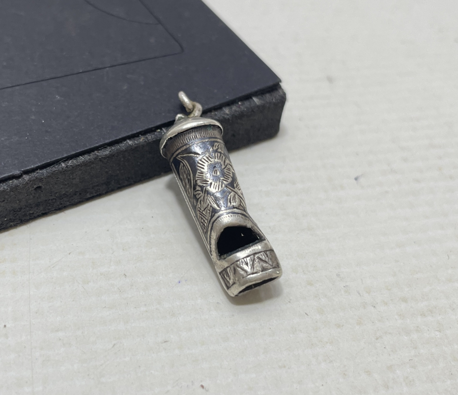 OSMANLI DÖNEMİ ÇOK NADİR SAVATLI GÜMÜŞ DÜDÜK