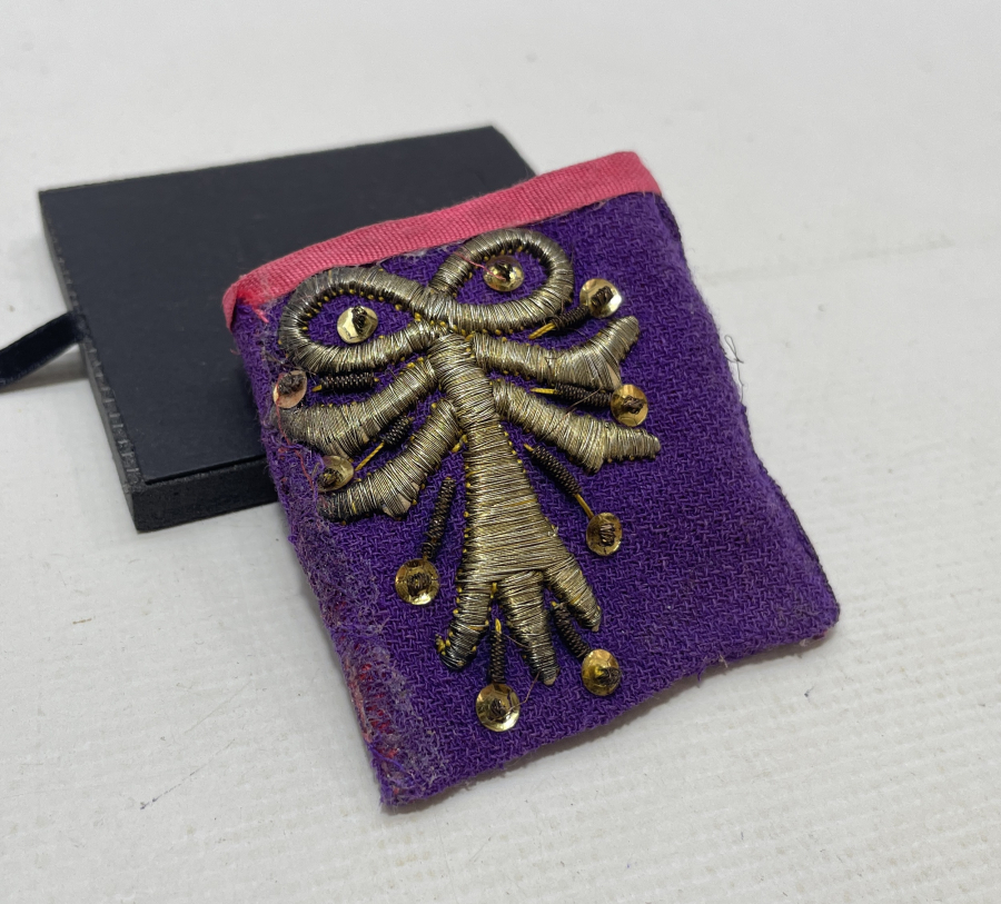 OSMANLI DÖNEMİ SIRMA İŞÇİLİKLİ CEP SAATİ KESESİ