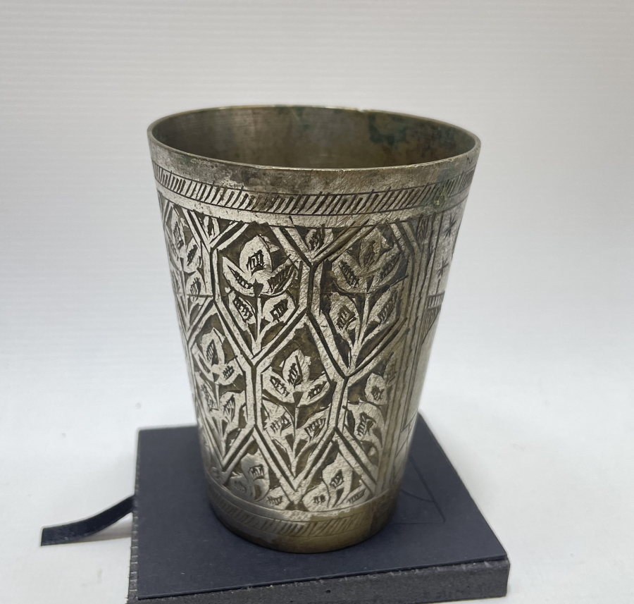 OSMANLI DÖNEMİ ÜZERİ MEDİNE-İ MÜNEVVERE YAZILI HAC HATIRASI BARDAK