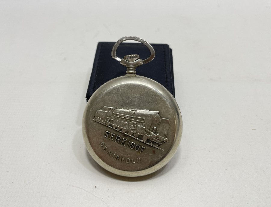 TEPEDEN KURMALI ANTİKA SERKİSOF CEP SAATİ