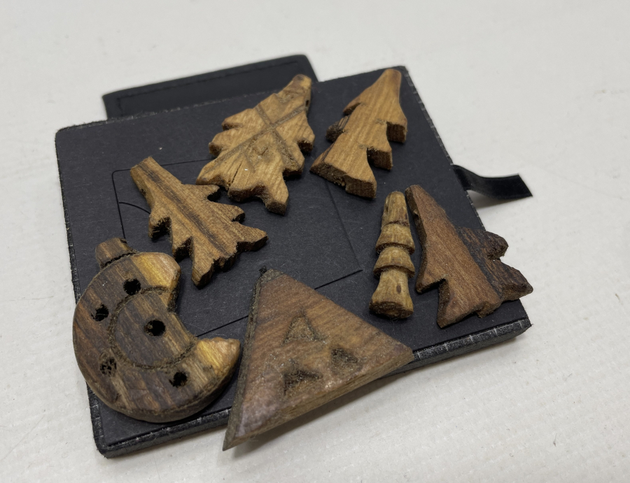 EL YAPIMI ANTİKA ŞAMAN İŞİ AHŞAP NAZARLIK LOTU