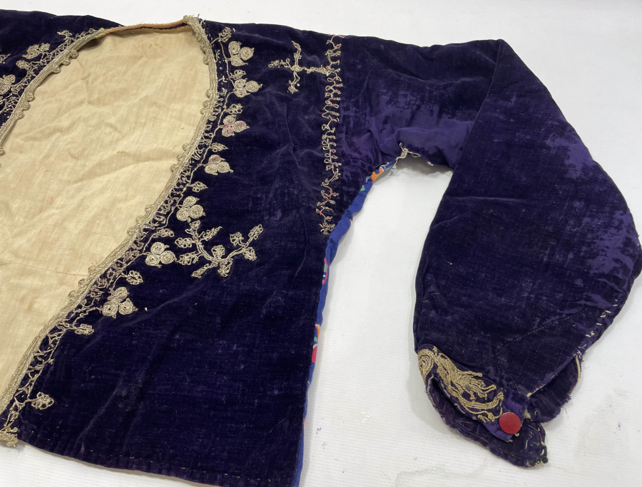 OSMANLI DÖNEMİ BALKAN YÖRESİ SIRMA İŞÇİLİKLİ GELİN CEPKENİ