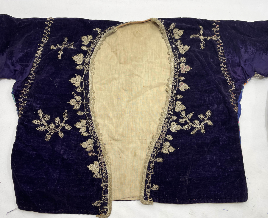 OSMANLI DÖNEMİ BALKAN YÖRESİ SIRMA İŞÇİLİKLİ GELİN CEPKENİ