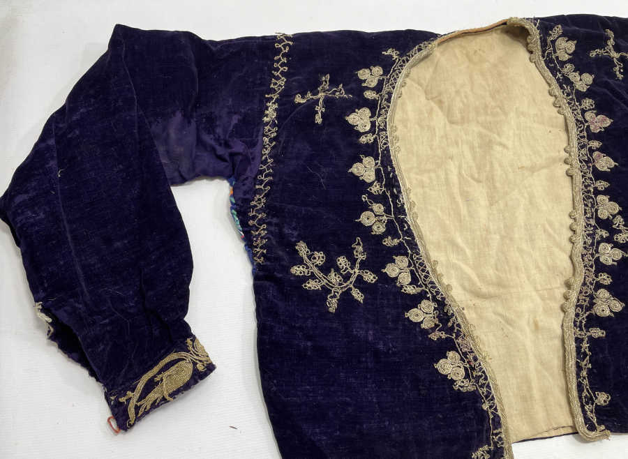 OSMANLI DÖNEMİ BALKAN YÖRESİ SIRMA İŞÇİLİKLİ GELİN CEPKENİ