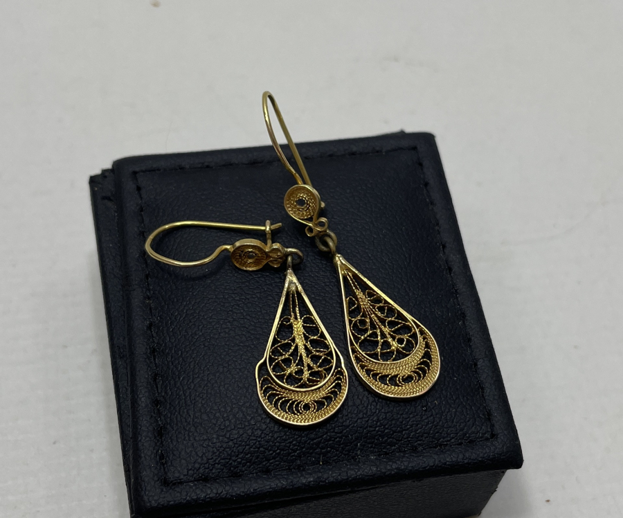 OSMANLI DÖNEMİ TELKARİ İŞÇİLİKLİ MARDİN İŞİ NADİR ALTIN KÜPE