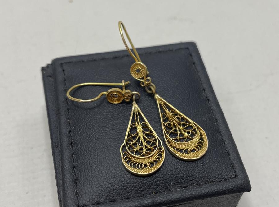 OSMANLI DÖNEMİ TELKARİ İŞÇİLİKLİ MARDİN İŞİ NADİR ALTIN KÜPE