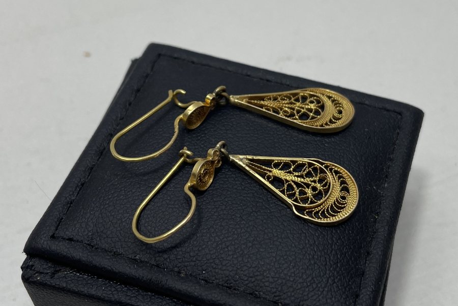 OSMANLI DÖNEMİ TELKARİ İŞÇİLİKLİ MARDİN İŞİ NADİR ALTIN KÜPE