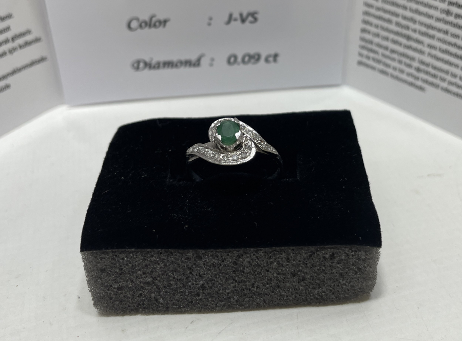 YAKUT VE PIRLANTA TAŞLI SONSUZLUK MODELİ YÜZÜK