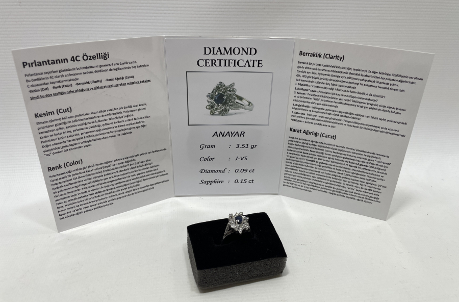 YAKUT VE PIRLANTA TAŞLI YÜZÜK