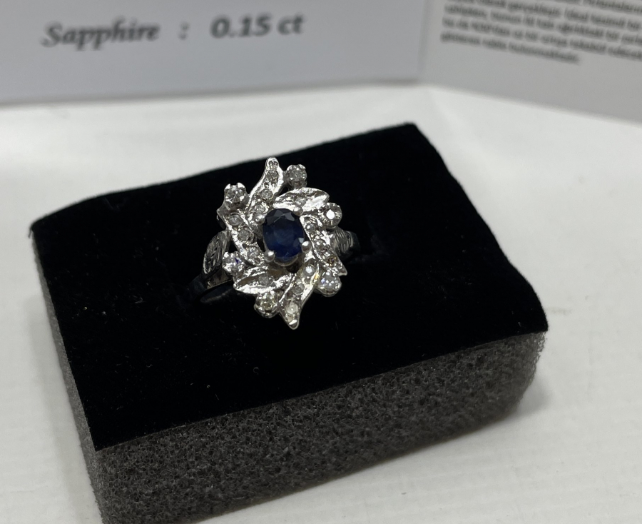 YAKUT VE PIRLANTA TAŞLI YÜZÜK