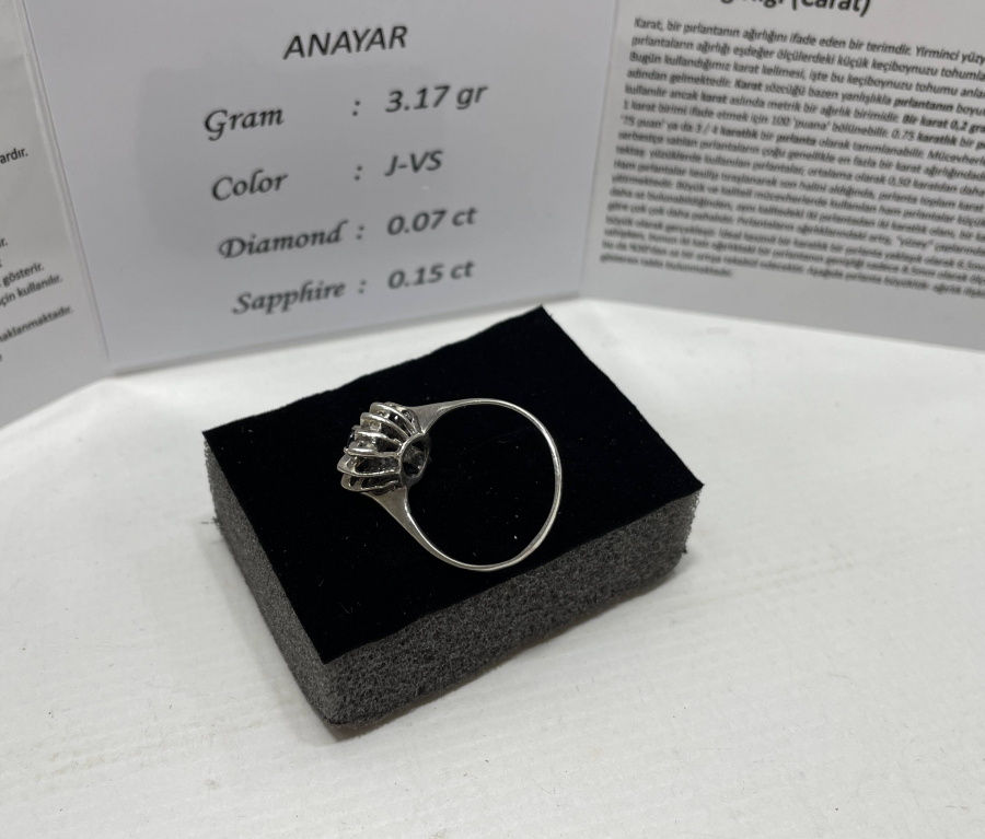 YAKUT VE PIRLANTA TAŞLI YÜZÜK