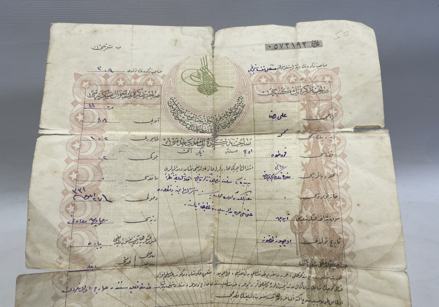 1. DÜNYA SAVAŞI DÖNEMİ ÇOK NADİR SEFERBERLİK KAĞIDI