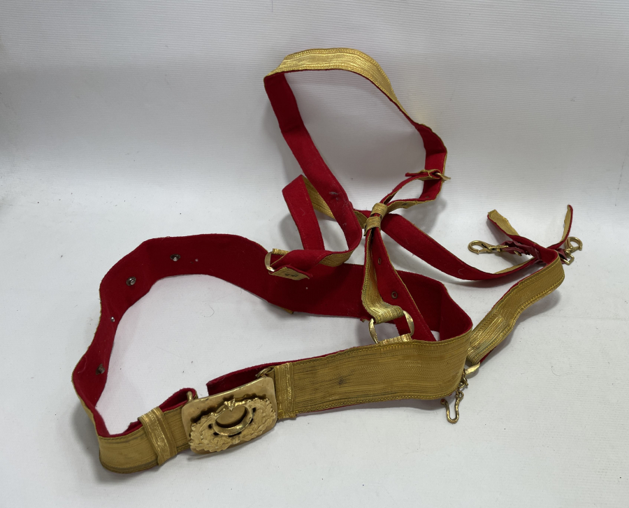 ANTİKA SUBAY KEMERİ TAKIMI