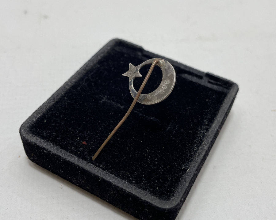 AY YILDIZLI GÜMÜŞ YAKA ROZETİ