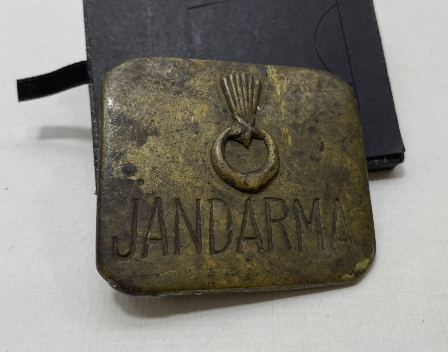 CUMHURİYET BAŞLARI NADİR JANDARMA KEMER TOKASI