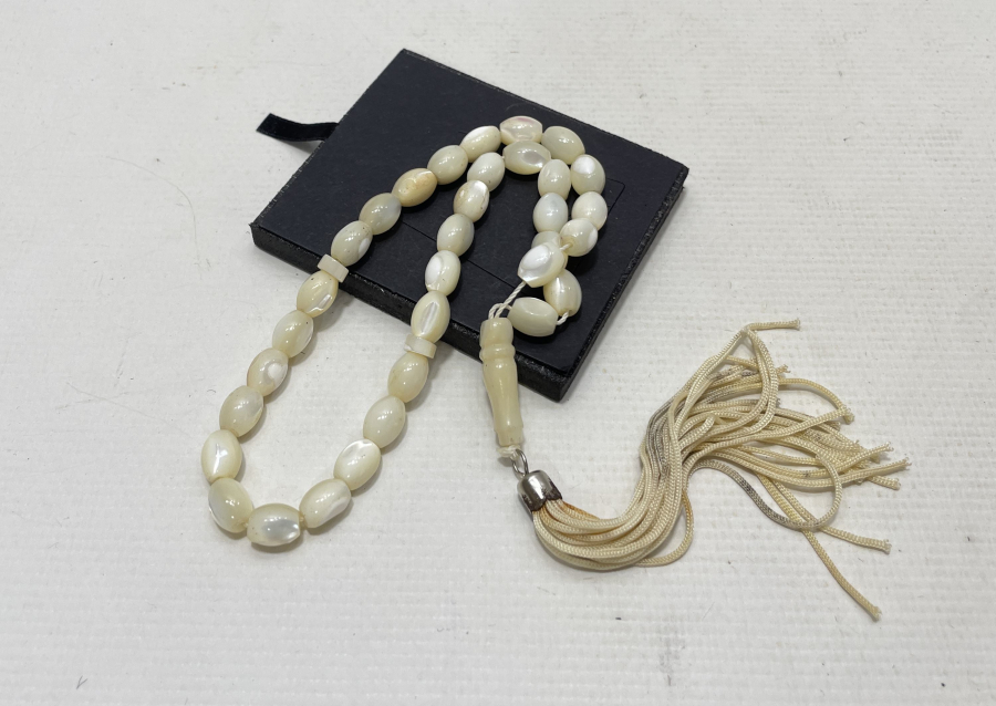 EL YAPIMI ANTİKA SEDEF TESPİH