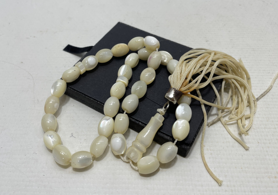 EL YAPIMI ANTİKA SEDEF TESPİH