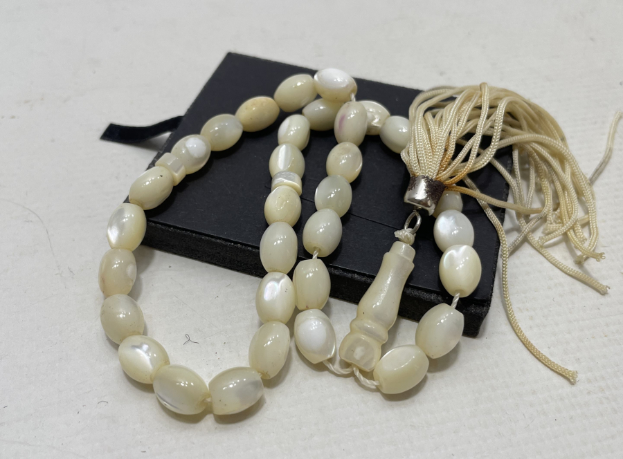 EL YAPIMI ANTİKA SEDEF TESPİH