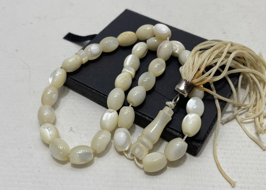 EL YAPIMI ANTİKA SEDEF TESPİH